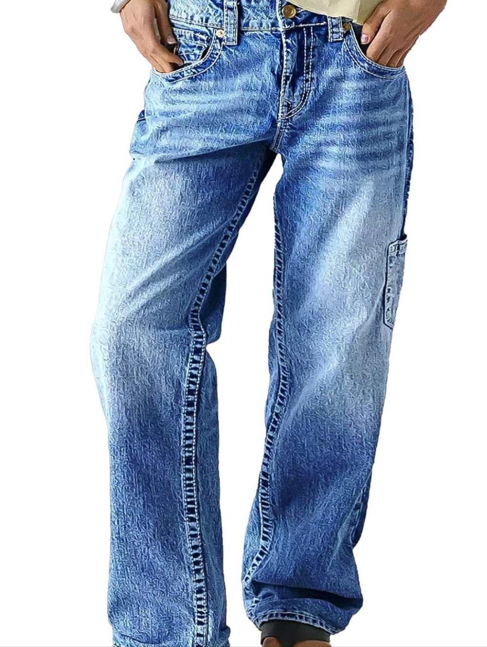12th Tribe Muse Barrel Leg Women's Blue Jeans Size 24 NWT $89